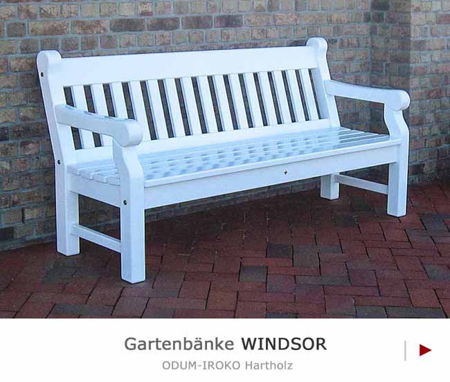 Englische Gartenbänke WINDSOR - Made in Germany mit 25 Jahren Garantie