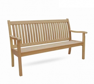 Preview: 3er Gartenbank ROYAL - Natur Preview: 3er Gartenbank Hartholz 150 cm Natur