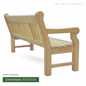 Preview: 4er Gartenbank WINDSOR - Natur Preview: Parkbank Windsor Holzbank Natur
