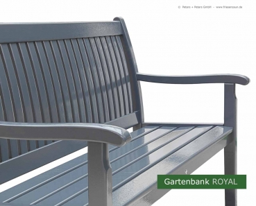 Preview: 4er Gartenbank ROYAL - lackiert Preview: Gartenbank ROYAL - RAL 7016 anthrazitgrau