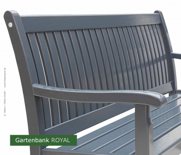 Preview: 4er Gartenbank ROYAL - lackiert Preview: Gartenbank ROYAL - RAL 7016 anthrazitgrau