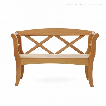Preview: Friesenbank SYLT - Natur Preview: Friesenbank SYLT - Gesamtbreite 128 cm - Sitzbreite 100 cm - ODUM-IROKO Hartholz Natur
