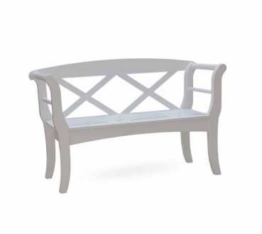 Preview: Friesenbank SYLT - lackiert Preview: Original Friesenbank SYLT - Hartholz weiß - Sitzbreite 100 cm