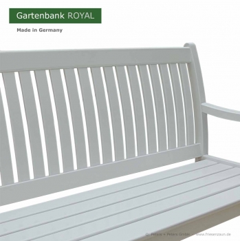 Preview: 2er Gartenbank ROYAL - lackiert Preview: Holzgartenbank ROYAL - wetterfest lackiert - ein Gartenbank von Peters + Peters